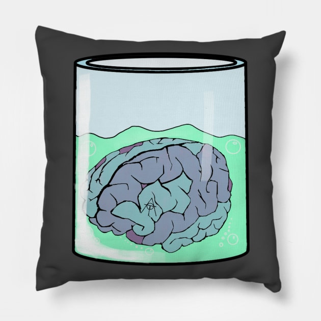 Brain in a vat - The Oddball Aussie Podcast Pillow by OzOddball