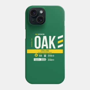 Vintage Oakland OAK Airport Code Travel Day Retro Air Travel Phone Case