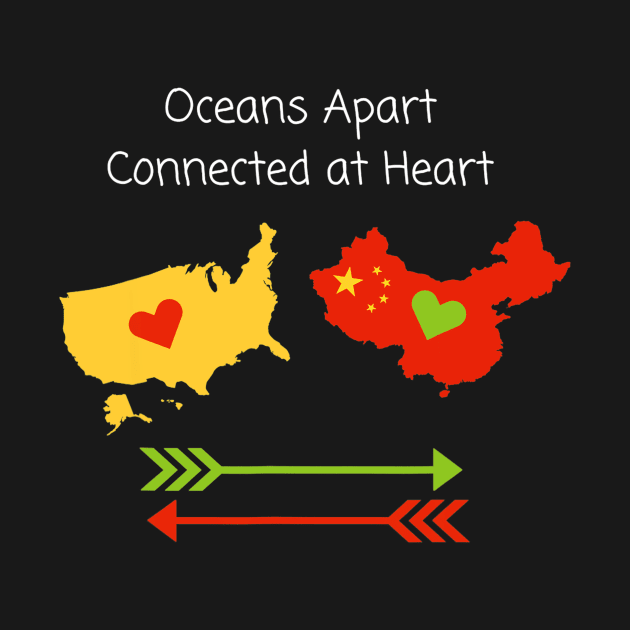 ESL Teacher Shirt Oceans Apart Connected at Heart by Haley Tokey