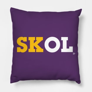 Block Script "SKOL" Pillow