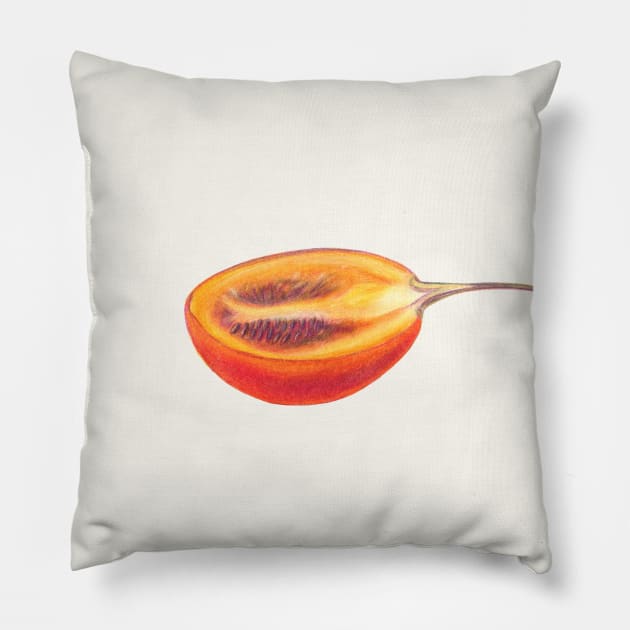 Tamarillo Exotic Fruit I Pillow by VeraAlmeida