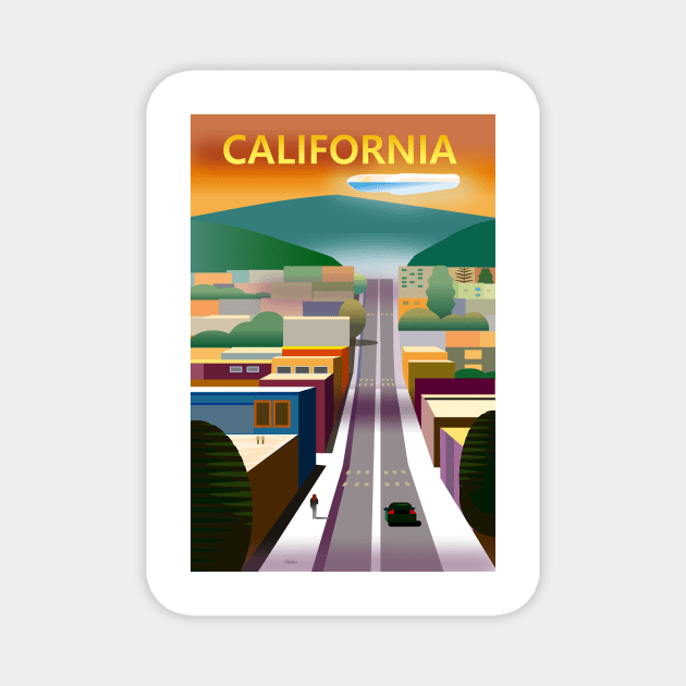 California Dusk Magnet by charker