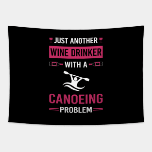 Wine Drinker Canoeing Canoe Tapestry
