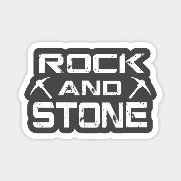 Deep Rock Galactic Fan Art Tee- Rock And Stone Magnet by CatsandBats