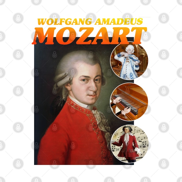 MOZART RAP TEE Wolfgang Amadeus Mozart Cool Vintage Retro 90's Graphic Band T-Shirt by blueversion