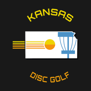 Kansas Disc Golf - State Shape Light T-Shirt