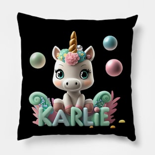 karlie unicorn Pillow