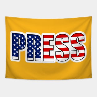 Word Press in American Flag Colors, Tapestry