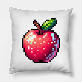 Apple Pixel Wild Flora Bloom Retro Pillow