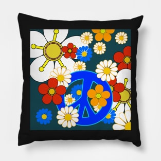 flowers and peace pattern Pillow