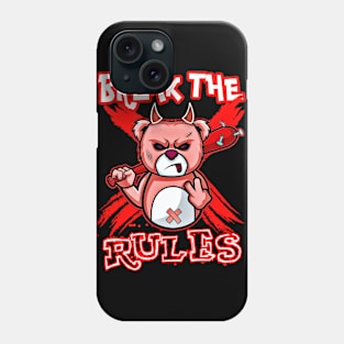 Angry red panda inspired break the rules Phone Case