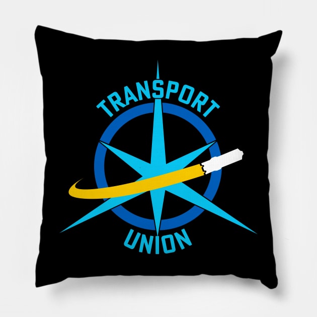 TRANSPORT UNION Pillow by KARMADESIGNER T-SHIRT SHOP