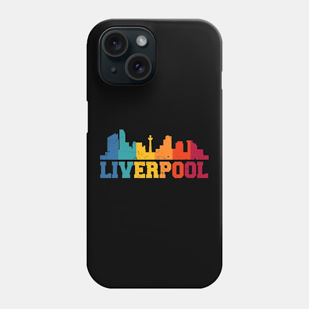 Liverpool Retro Skyline UK Phone Case by Foxxy Merch