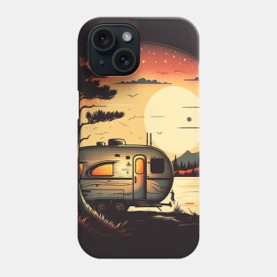 Camping Adventure Sunset, Camping Van Phone Case