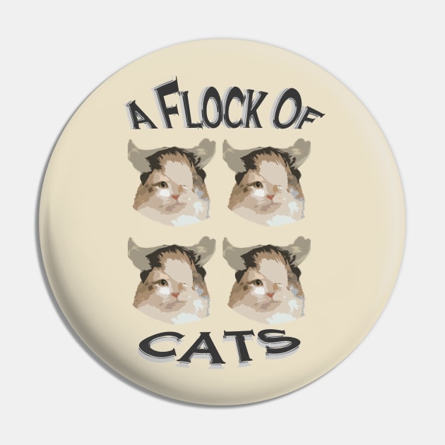 A Flock Of Cats Pin by Twrinkle