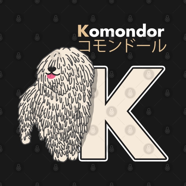 Komondor Letter K by Luna Illustration