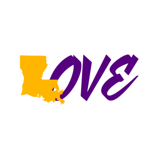 Louisiana Love - Purple and Gold T-Shirt