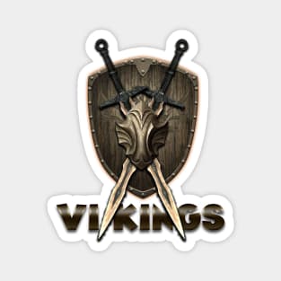 vikings sword and shield 2 Magnet