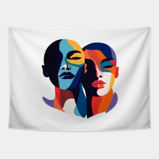 Banded Feminine Beauties Tapestry