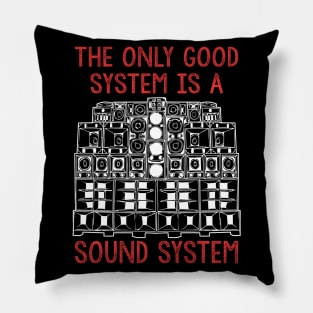 Free Party Tekno 23 Soundsystem Spiral People Pillow