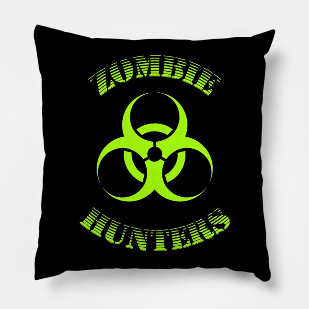 Zombie Hunters Design Bio-Hazard L1 Pillow by Capital Blue