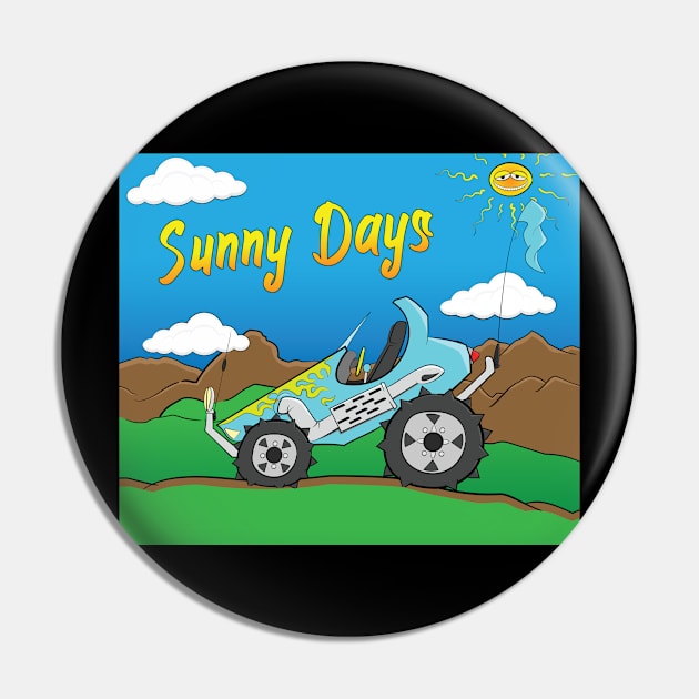 Sunny Days Light Blue Offroad 4x4 Rock Crawler Truck Pin by Dad n Son Designs