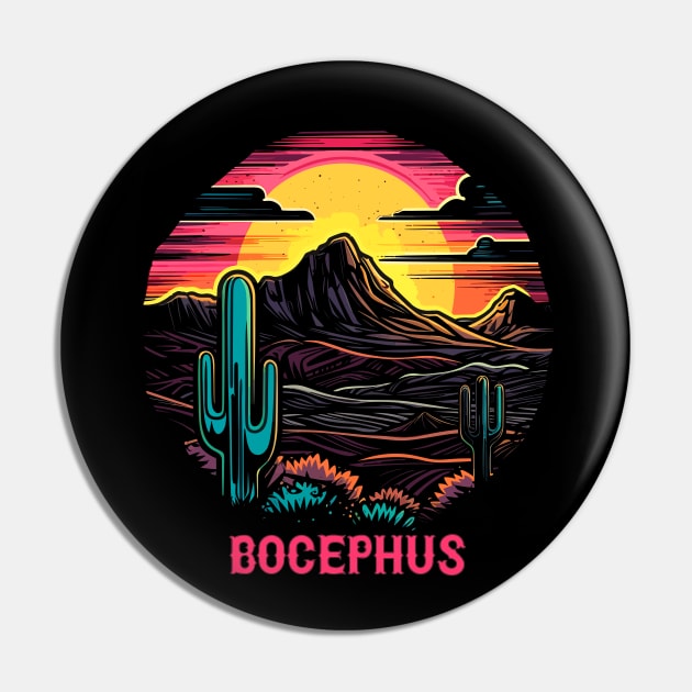 Bocephus  / Retro Style Country Fan Design Pin by DankFutura