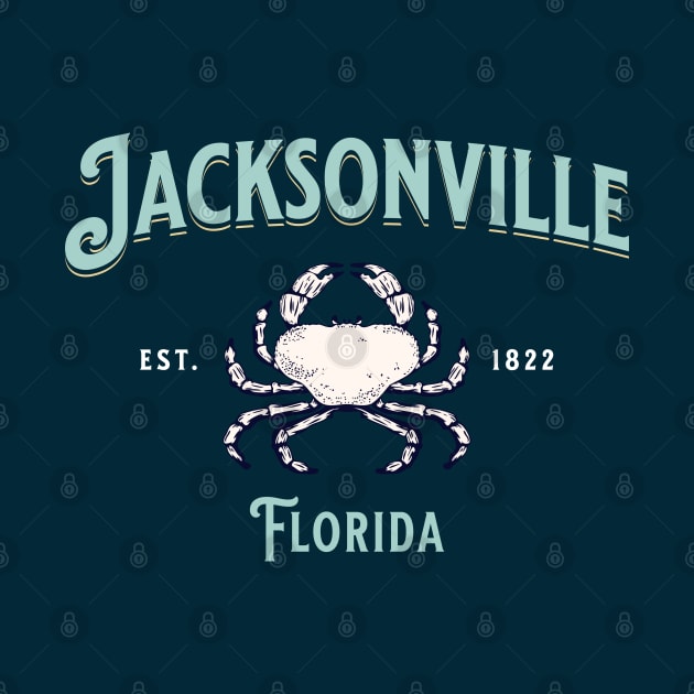 Jacksonville Florida Vintage Beach Crab by TGKelly