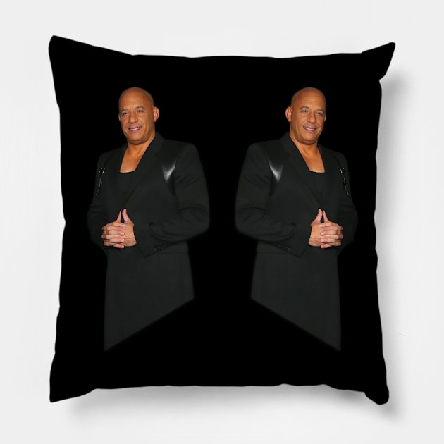 Vin Diesel - Celebrities - Actor -  2020 | Two Stickers #4 Pillow by Semenov