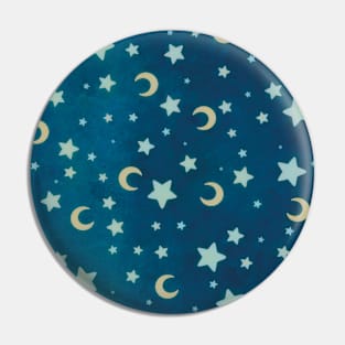 Cute moon and stars pattern Pin