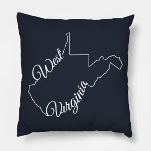 West Virginia State Outline Pillow