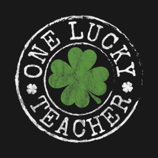 One Lucky Teacher Irish Shamrocks Principal St Patrick's Day T-Shirt