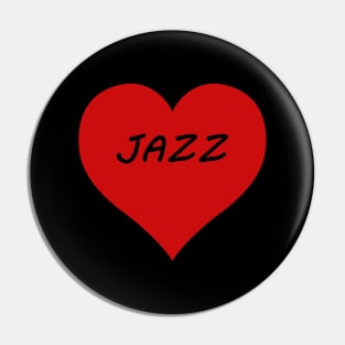 Retro Jazz Lover Heart Design Pin