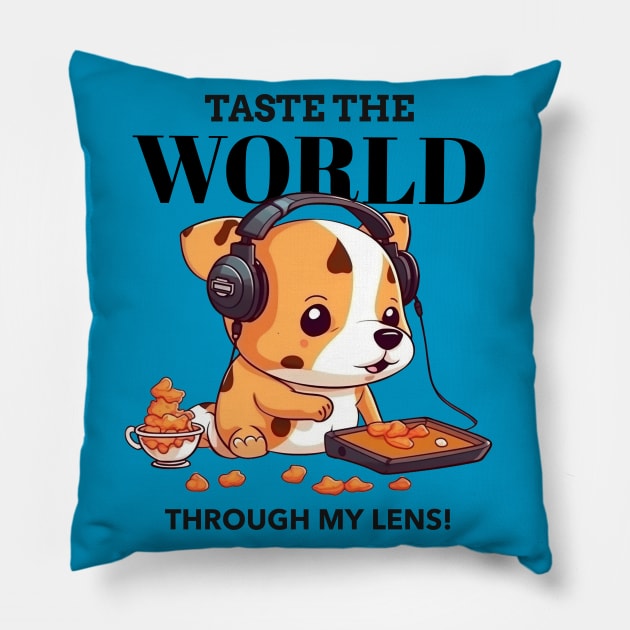 Food bloggers help you taste worlds Pillow by Hermit-Appeal