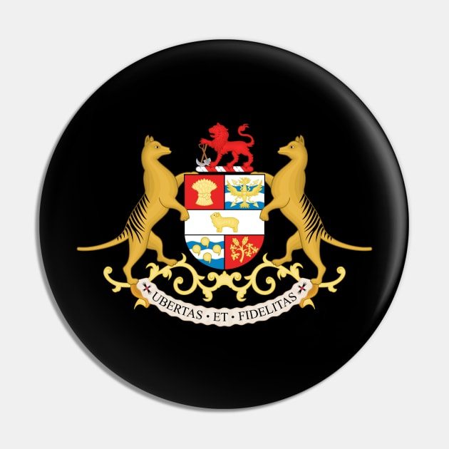 Coat of Arms of Tasmania Pin by Wickedcartoons