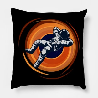 Relax stay calm astronaut black hole Pillow