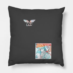 LitQ - Anime Art Basketball Weed Print just vibin Pillow