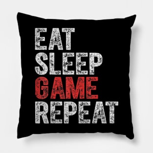 Video Gamer Eat Sleep Game Pillow