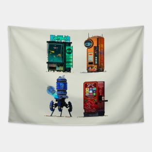 Cyperpunk Vending Machines Tapestry