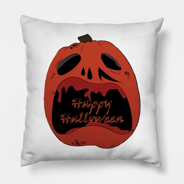 Happy Halloween Pillow by whiteasters