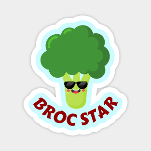 BROC STAR - Cute Broccoli Pun Magnet