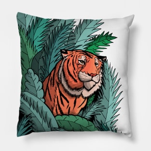 As the tiger emerged from the jungle Pillow