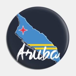 Aruba Map and Flag Pin