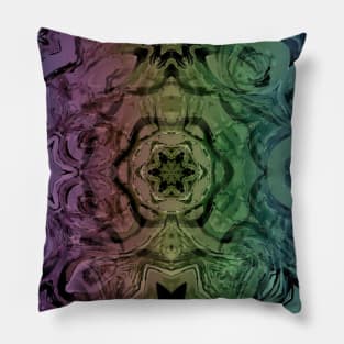 Rainbow Tie Dye Snowflake Christmas Pillow