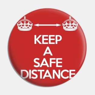 Social Distancing in Keep Calm Style Pin