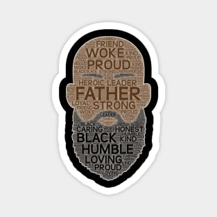 Father's Day African American Bearded Dad Magnet