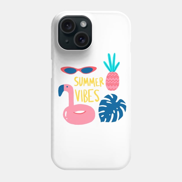 Summer Vibes Flamingo Phone Case by GiuliaM