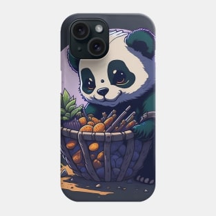 Baby Panda with Fruit Basket Phone Case