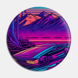 Dreamy Vaporwave Reverie - Aesthetics Unveiled Pin