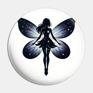 Stellar Silhouette Fairy - Enchanted Night Wings Pin